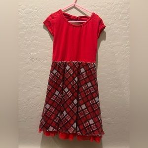 Girls Red Sparkle Holiday Dress